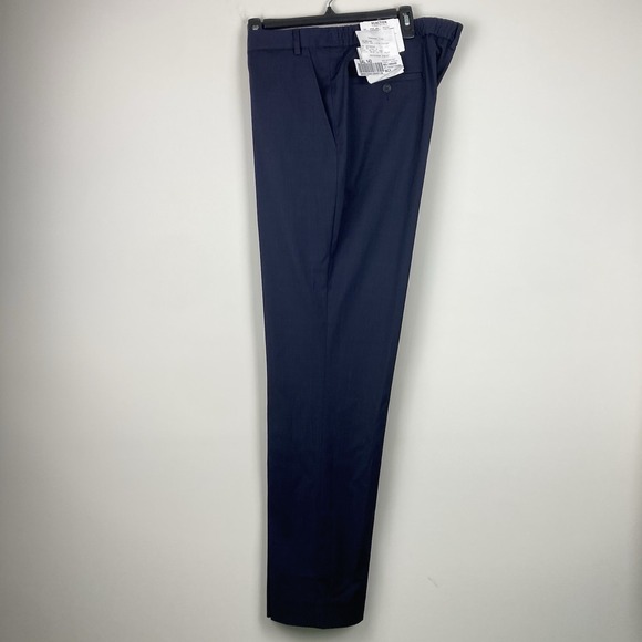 Kenneth Cole Reaction Mens Dress‎ Pants 40Wx32L Plaid Navy E04552 - Picture 2 of 5
